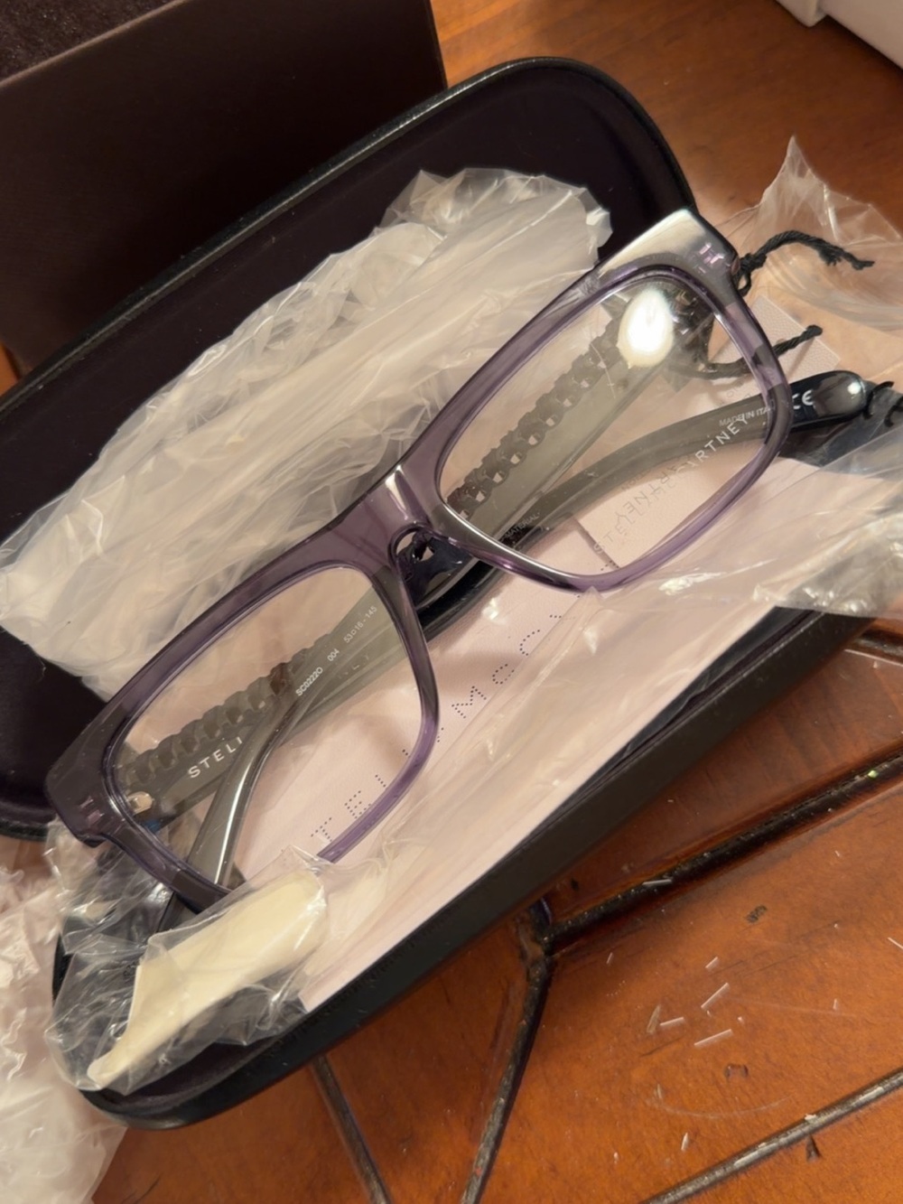 Stella McCartney Purple Rectangular Optical Glasses